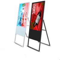 Écran d'affichage publicitaire LCD d'affiche numérique de réseau de signalisation numérique Ultra mince mobile Portable pour l'affichage de fenêtre d'exposition de magasin