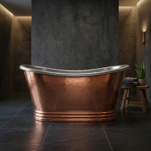Nuevo Diseño de Bañera Alta de Cobre con Pedestal, Acabados en Cobre Antiguo a Precio de Mayoreo Económico y Accesible - I H C - Product Image 3