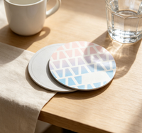 Sous-verres ronds en papier personnalisés, impression offset recto simple, sous-verres en carton laminé pour café, restaurant, bar