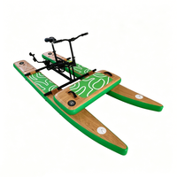 Vélo aquatique gonflable monoplace antidérapant, capacité 250 kg, vélo aquatique à pédales flottant pour la pêche en lac et les loisirs aquatiques