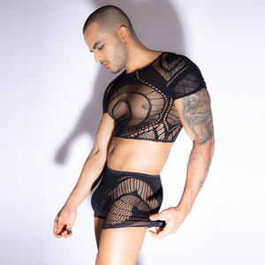 Nouveau sous-vêtement sexy monobloc pour hommes pour discothèque Bar modèle masculin scène Performance Sexy lapin uniforme 9127 - Product Image 4