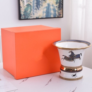 Contemporary Porcelain Tabletop <b>Vase</b>-Eco-Friendly Home <b>Decor</b> Arrangement - Product Image 3