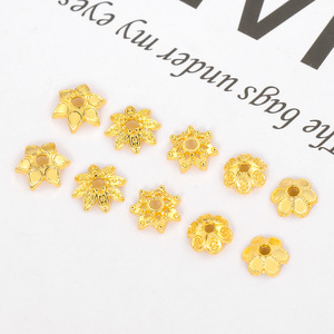 ตัวจับกลีบดอกไม้ชุบทอง 18K พร้อมลูกปัดทอง 14K สำหรับทำเครื่องประดับ DIY เช่น สร้อยคอและสร้อยข้อมือ - Product Image 3