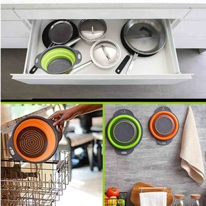 Passoire de cuisine pliable en silicone pour laver les fruits et légumes - Product Image 6