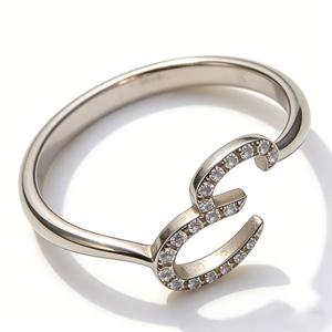 Bague de fiançailles personnalisée en or massif plaqué or 10K/14K avec diamant de laboratoire et zircon, style cluster, unisexe, mignonne, pour anniversaire, avec lettres de l'alphabet - Product Image 3