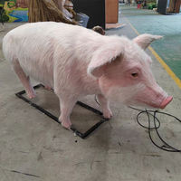 SGAI79 Modèle Animal Animatronique Cochon Grandeur Nature de Haute Qualité Simulation de Cochon Mignon pour Parc