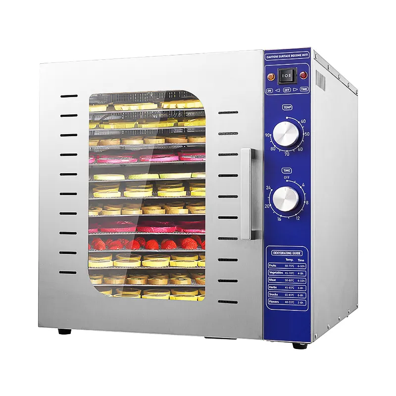 New Arrival Stainless Steel Home Kitchen Use 12 Trays Beef Meat Dehydrator Food Dring Machine