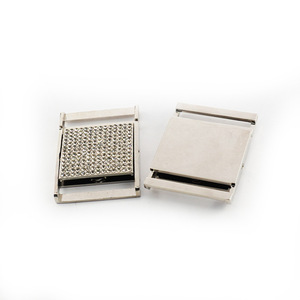 Hebilla de Liberación Lateral de Aleación de Zinc Plateada con Diamantes de Imitación para Bolsos y Cinturones K589, Accesorio de Hardware Duradero y Resistente al Desgaste - Product Image 2