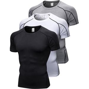 メンズコンプレッションシャツ半袖ワークアウト<span class=keywords><strong>T</strong></span>シャツアンダーシャツベースレイヤースポーツクールシャツランニングトップス - Product Image 1