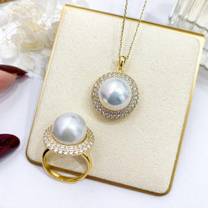 Juego de Joyería de Moda 053 con Aretes de Perlas DIY Chapados en Oro de 14K, Tecnología Importada, Oro Fundido con 10-13 Yuanes - Product Image 1