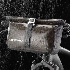TPU High Quality Bike Handlebar Bag Waterproof Bicycle Front Frame Bike 6L Bickpacking Bag with Roll-top