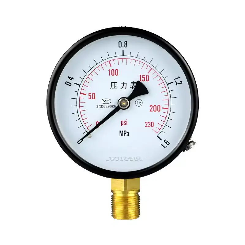 最高品質の水性ガス低圧マノメーター4インチ空気油圧圧力計