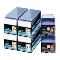 Lot de 100 protège-cartes rigides Premium 35PT avec 100 pochettes souples, sans acide, pour cartes de sport et de baseball