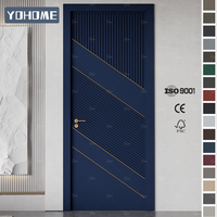 Porte intérieure américaine personnalisée, écologique, moderne, avec cadre, luxe, noire, pour chambre à coucher