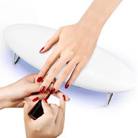Coussin ergonomique 2-en-1 pour manucure avec lampe à ongles portable, lumière UV LED intégrée sans douleur pour le durcissement, utilisation à domicile et en salon