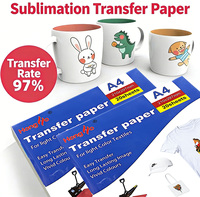 Papel de Transferencia para Camisetas, Imprimible con Láser e Inyección de Tinta, Formato A4, Papel de Transferencia Térmica Ligero para Ropa, Prendas y Telas, de Fábrica China