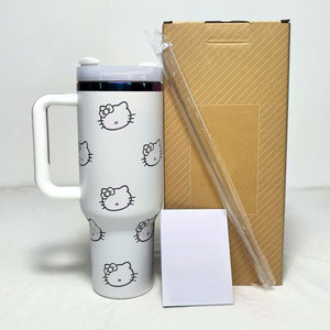 Wholesale Best Seller the Famous Brand Cup 40OZ <b>with</b> <b>Handle</b> <b>Straw</b> Thermoses 40oz Cartoon <b>Tumbler</b> Outdoor Travel Cup - Product Image 6