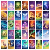 36 Carte Oracolo Energetico di Animali Fantastici Francesi con Citazioni Ispiratrici, Carte per Messaggi di Affermazione e Articoli di Cancelleria per il Journaling
