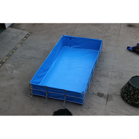 Machines de traitement de l'eau d'aquaculture pliable 1.5*1*0.8m étang à poissons rectangulaire Wa 1200L fait bâche chinoise PP