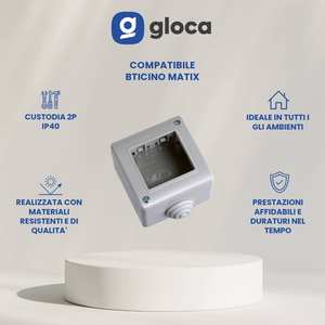 Gloca 2P IP40 custodia ABS/PC materiale di controllo e scatola di distribuzione compatibile con Matix serie parti modellate per armadio - Product Image 2