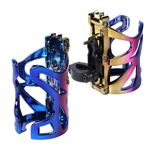 Aluminum Alloy Water Bottle Holder Compact Geometric Design Durable For Motorcycle Electric Bicycle Mountain Bike Handlebar - Product Image 1