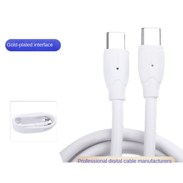 Yubwvo TriCreate USB Type-C Earphone Charging Cable Double-Headed PD 5A Fast Charging with PVC Jacket EAMRK Chip Model 002