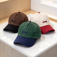 Casquette 6 panneaux color block personnalisée avec logo brodé 3D, boucle métallique, style Hip Hop Skate Streetwear, vente en gros