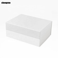 Chengruo Embossed Recycled Paper Rigid Boxes with Ribbon for Perfume & Cosmetic Packaging-Customizable Size 23x17x7cm