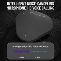 Microphone omnidirectionnel de conférence vidéo sans fil 5.8G, microphone à 360 degrés, haut-parleur de conférence mains libres