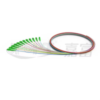 LC Duplex 12-Core 0.9mm Monomode SM MM Fibre Optique Pigtail FTTH FTTX Câble de Communication PVC LSZH 850-1550nm