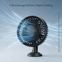 Ventilateur USB pour véhicule, fixation multiple, moteur sans balais silencieux, 3 vitesses, portable, en ABS, 5W, refroidissement, YMG-802, voiture, maison, bureau, extérieur