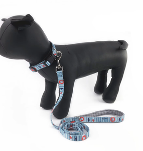 Tali hewan peliharaan dan Set kerah, kekang anjing jaring dapat disesuaikan Harness hewan peliharaan dengan pita ajaib rompi hewan peliharaan - Product Image 5
