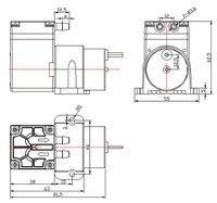 Pompe à air à diaphragme sans balais 10L/min 250Kpa 80Kpa pour équipement médical et de laboratoire OEM