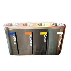 Contenedor de <span class=keywords><strong>Basura</strong></span> Comercial Público para Exteriores, Contenedor de <span class=keywords><strong>Basura</strong></span> Grande de Acero Inoxidable, Contenedor de <span class=keywords><strong>Basura</strong></span> con 3 <span class=keywords><strong>Compartimentos</strong></span> para <span class=keywords><strong>Reciclaje</strong></span> - Product Image 2