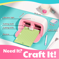 Herramientas de Corte Inteligentes Glee S501 Plóter de Corte de Vinilo DIY para Artesanos, Creador de Calcomanías y Pegatinas, Impresión para Diversión Familiar y Escolar