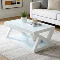 Table basse moderne et simple, meuble TV - Verre trempé noir, hauteur réglable, structure en acier inoxydable, meubles de salon