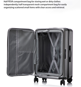 Ensemble de 3 valises rigides à ouverture latérale, 20, 24 et 28 pouces, avec <span class=keywords><strong>compartiment</strong></span> profond et roulettes pivotantes pour le voyage - Vente en gros - Product Image 5