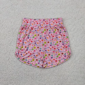 กางเกงขาสั้นฤดูร้อนสำหรับเด็กผู้หญิงวัยหัดเดิน สีชมพู ลายตาราง กิ๊งแฮม ลายดอกไม้ ลายหัวใจ ลายเสือดาว เอวยางยืด - Product Image 3