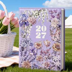 Agenda 2027 en cuir à spirale, planificateur professionnel exécutif avec blocage horaire par heures, outil <span class=keywords><strong>de</strong></span> <span class=keywords><strong>gestion</strong></span> <span class=keywords><strong>de</strong></span> projets, cadeau pour les dirigeants - Product Image 1