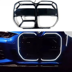 4 Series G26 2021-2025 CS Negro brillante LED Actualización Rejillas LCI Parachoques delantero de riñón de coche ABS Parachoques delantero para BMW - Product Image 2