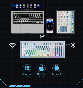 EWEADN X99 RGB tri-chế độ máy tính để bàn Bàn phím PBT Keycaps tùy chỉnh với bên khắc eSports nhà máy trực tiếp sản phẩm mới - Product Image 6