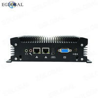 Ordinateur industriel sans ventilateur EGLOBAL, Intel Core i5-8257U, 2*DDR4, SSD MSATA, Win10, 2*HD, 8*USB, 2*RJ45 Giga LAN, Mini ordinateur portable Linux