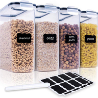 Wewin 14 pièces Contenant hermétique pour bonbons, pâtes, spaghetti, céréales, stockage alimentaire sans BPA, contenant hermétique pour aliments