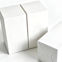 Boîte à cartes personnalisée avec logo du fabricant, en carton blanc biodégradable, style classique, petite taille, boîte de vente au détail pour les ensembles de soins de la peau