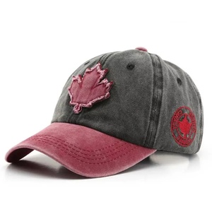 Higher Quality Waterproof Sporty Street Style Jersey Six-panel Baseball Cap with Maple <b>Leaf</b> Embroidery - Product Image 2