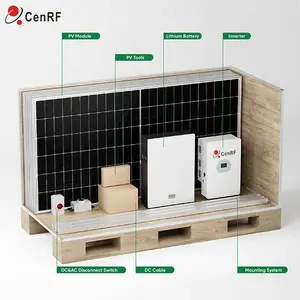 Kompletteres Solarenergiesystem für Wohngebäude 10 kW Hybrid-Complettspaket 5 kW 30 kW Solarpanel-Stromanlage für Zuhause Off-Grid-Complettset