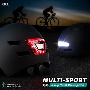 Casco de <span class=keywords><strong>bicicleta</strong></span> inteligente LED para niños y adultos tipo C recargable OEM personalizado CE certificado PC + EPS materiales para montar en monopatín - Product Image 6