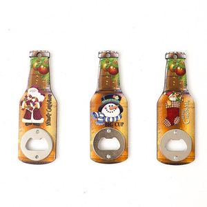 Creative Christmas Printed Cartoon Bottle Opener Unique Christmas Decoration for Refrigerator with Magnet Christmas Gift Idea - Product Image 3