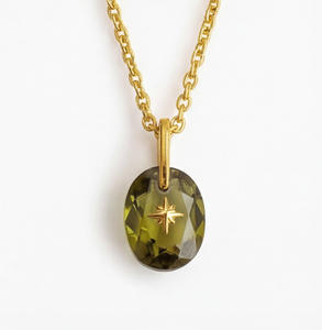 Kalung Liontin Batu Alam SongYi Berlapis Emas dengan Pola Bentuk Bintang Romantis untuk Perayaan Agama Buddha - Product Image 5