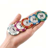 Jetons de poker en argile de qualité supérieure |   Jetons de jeu bicolores de qualité casino pour Mahjong et Poker, jetons de poker personnalisés